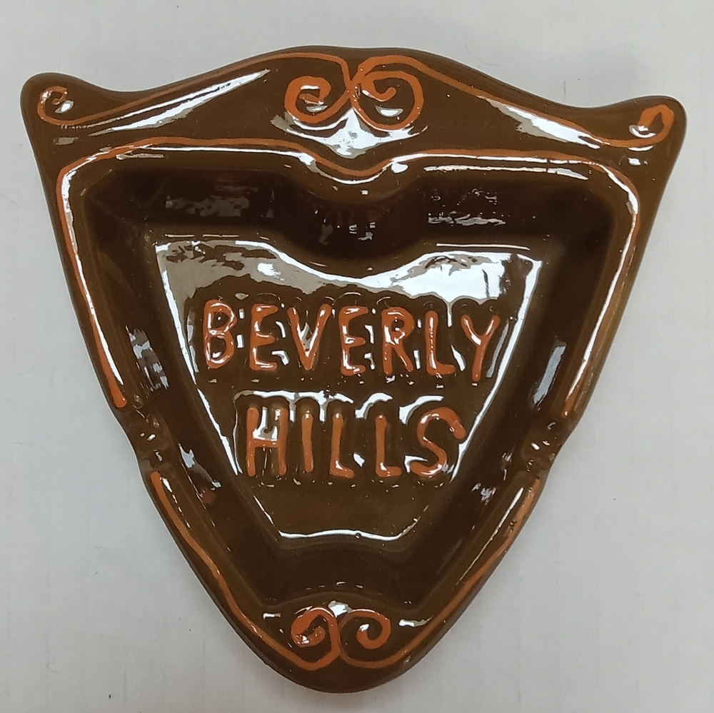 Vintage Ceramic Beverly Hills Shield Decorative Catch All Dish